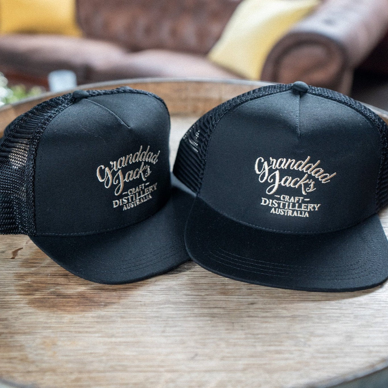 GJ's Logo Trucker Cap - Granddad Jack's Craft Distillery